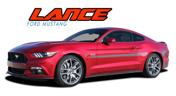LANCE Mid-Door Accent Stripes Vinyl Graphic Decals Kit : Ford Mustang Vinyl Graphics Decals Stripes Kit