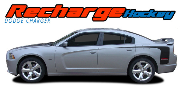RECHARGE HOCKEY Dodge Charger Rear Quarter Panel Extended Vinyl Graphic Decal Striping Kit : Dodge Charger Vinyl Graphics Decals Stripes Kit
