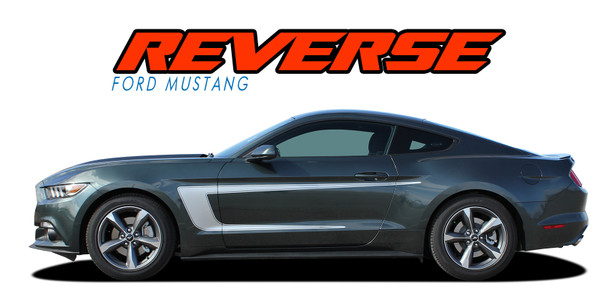 REVERSE C Stripe Reversible Side Door Vinyl Graphic Decals Stripes Kit : Ford Mustang Vinyl Graphics Decals Stripes Kit