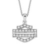 Harley-Davidson® Women's Necklace, Bling Bar & Shield Outline