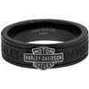 Harley-Davidson® Mens Stainless Steel B&S Off-Road Thinner Band Ring