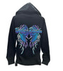 Women's Zip up Hooded Sweatshirt- Dragon Wings - 402911280