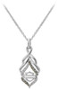 Harley-Davidson® Women's Salt & Pepper Twist Necklace, Sterling Silver HDN0418