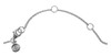 Harley-Davidson® Women's Interlock White Bling Stone Necklace, Silver HDN0464-16