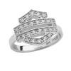 Women's Bar and Shield Bling Outline Ring- HDR0378