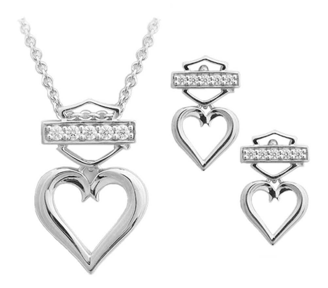 harley davidson heart necklace