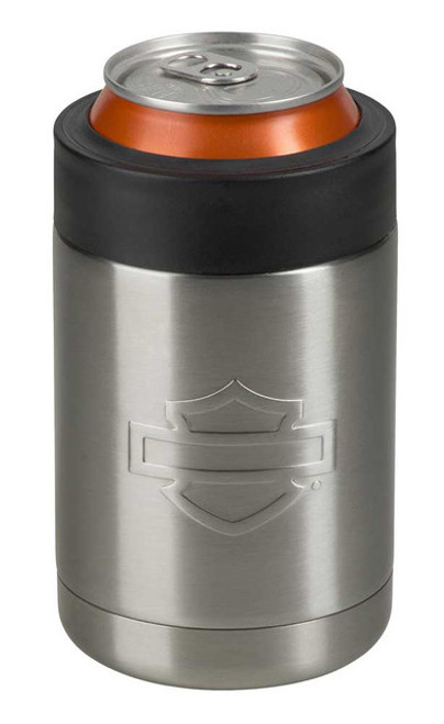 Harley-Davidson® Silhouette B&S Stainless Steel Can Cooler - 12 oz. HDX-98513