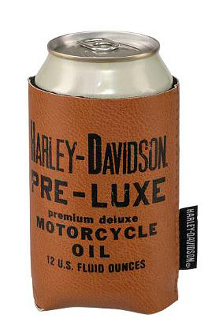 Harley-Davidson® Pre-Luxe Faux Leather Can Cooler | Neoprene | Koozie® - HDX-98528
