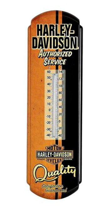 Harley-Davidson® Retro Authorized Service Metal Wall Thermometer - HDL-10093