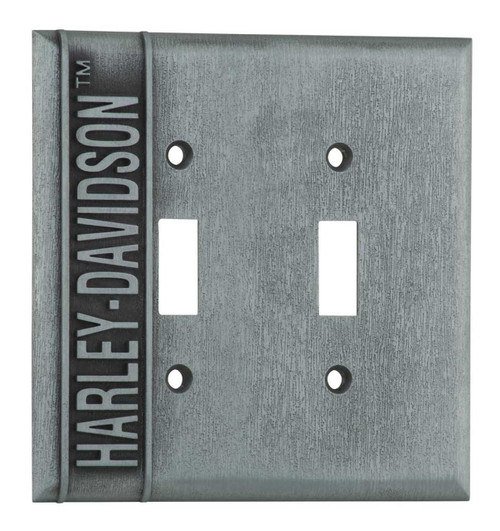 Harley-Davidson® Heavy-Duty H-D Double Switch Plate, Hardware Included HDL-10170