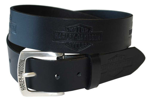 Harley-Davidson® Men's Tradition Bar & Shield Belt Black Leather HDMBT10576