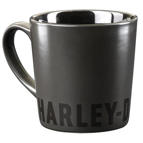 Harley-Davidson Gloss Harley-Davidson Logo 16 oz. Ceramic Mug, Matte Black HDX-98655