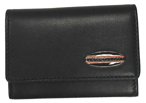 Harley-Davidson® Men's Soft Napa Leather Gusseted Card Case Wallet NP5742L-BLACK