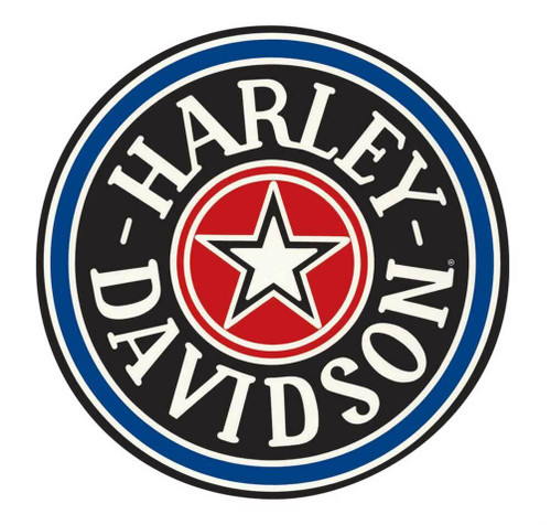Harley-Davidson® Fat Boy Gas Cap Round Tin Sign