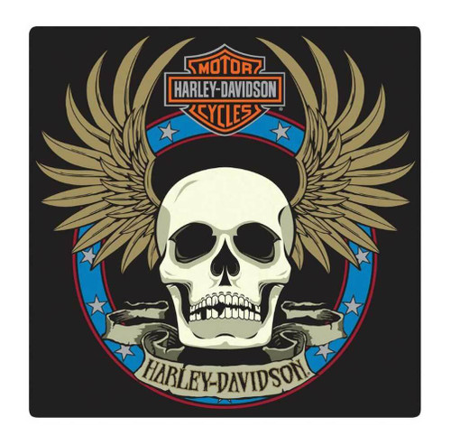 Harley-Davidson® Embossed Spade Winged Skull Tin Sign
