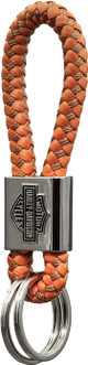 Plasticolor 004544R01 Harley-Davidson Bar & Shield Orange Vinyl Braid Key Chain