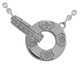 Harley-Davidson® Women's Bar & Shield Cirque Interlock Bling Necklace - Silver