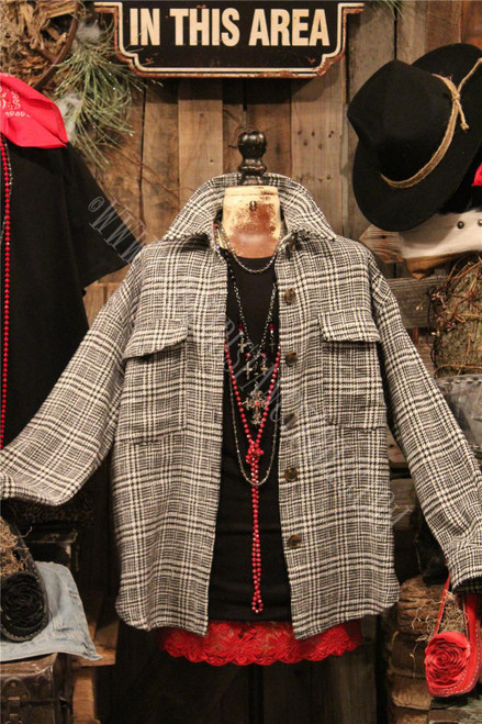 Women's Plaid Jacket,  Farm Girls Fancy Frills