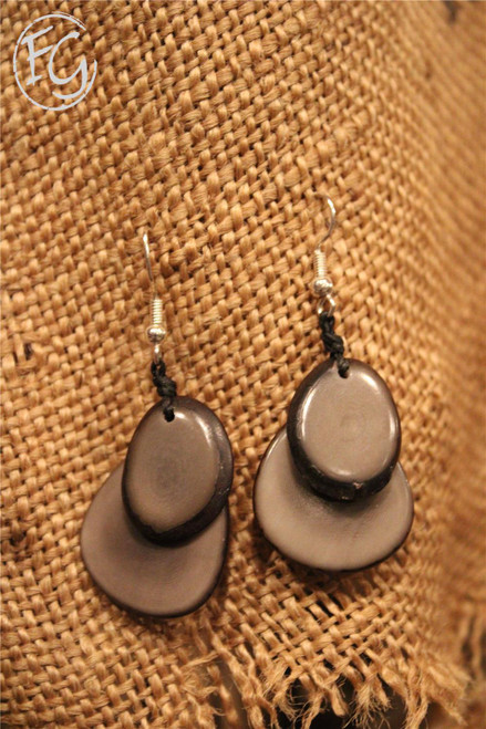 Double Up Gray Earrings