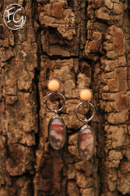 dangle earrings, farm girls fancy frills