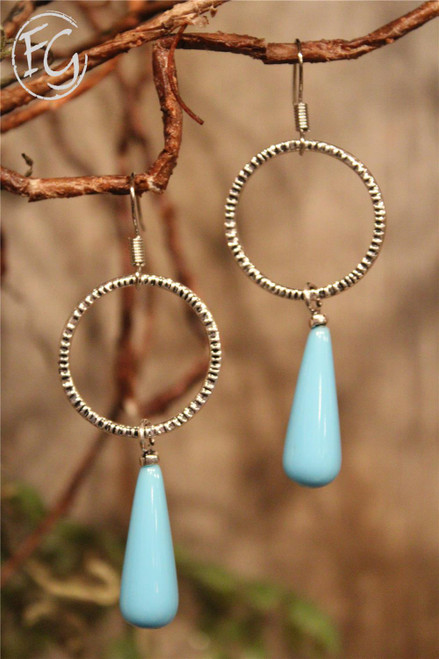 dangle earrings, farm girls fancy frills