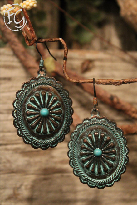 Just Vexed Patina Turquoise Earrings