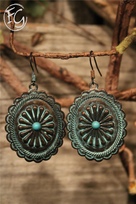 Just Vexed Patina Turquoise Earrings