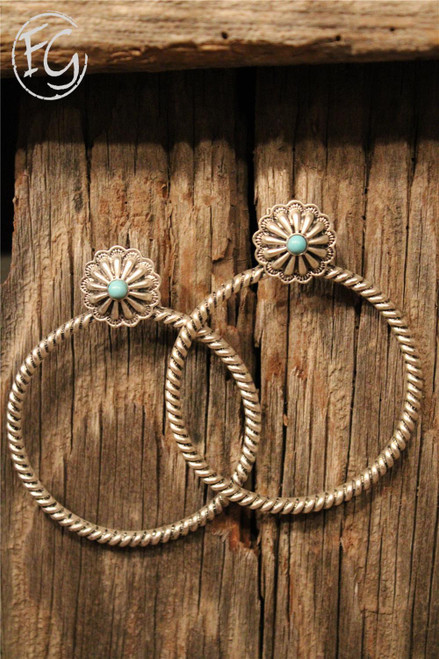 Twist And Turn Turquoise Earrings