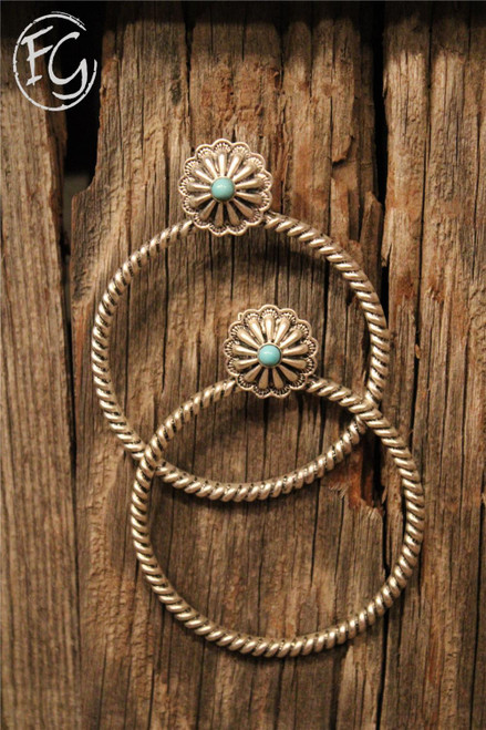 Twist And Turn Turquoise Earrings