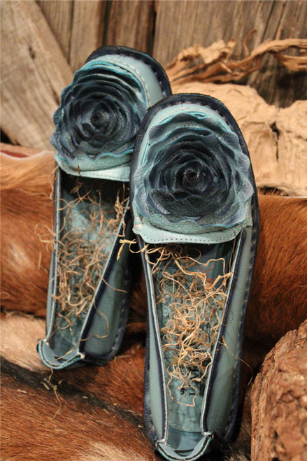 Darling Dezi Flower Blossom Blue Loafers