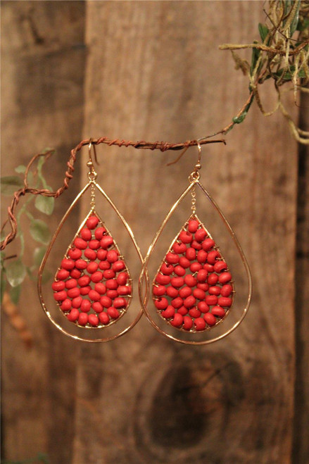 Villager Red Earrings