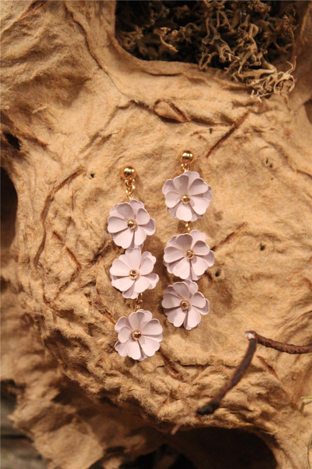 Magnolias Lavender Earrings