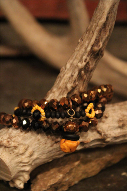 Farm Girls Black Eyed Susans Bracelet Set