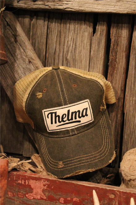 Thelma Distressed Ball Cap