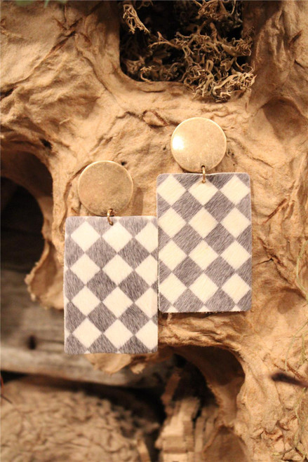 Harlequin Gray Earrings