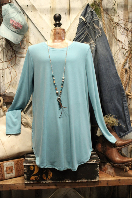 Best In Basics Ash Mint Tunic Top