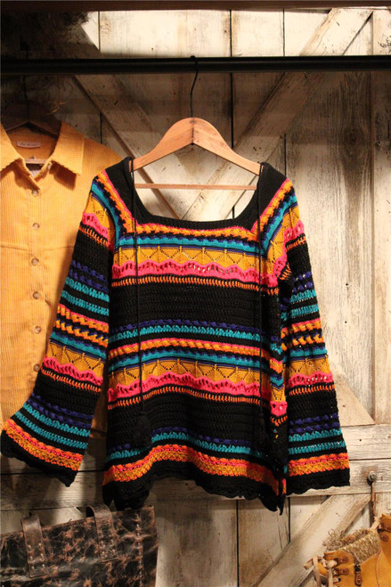 Aurora Borealis Black Sweater
