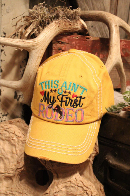 Ain't My First Rodeo Distressed Ball Cap