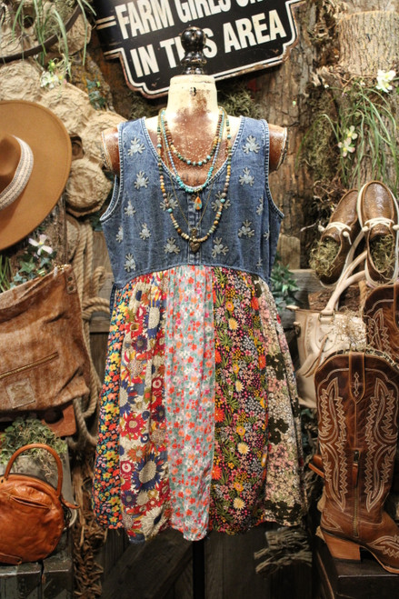 Country Summer Patchwork Tank Dress
