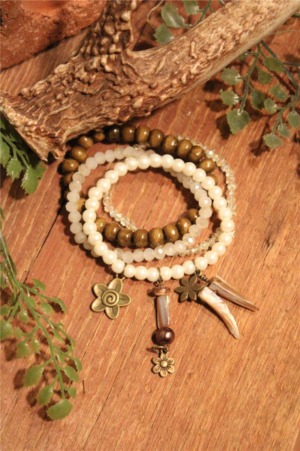 Farm Girls Beach Ombre Ivory Bracelet Set