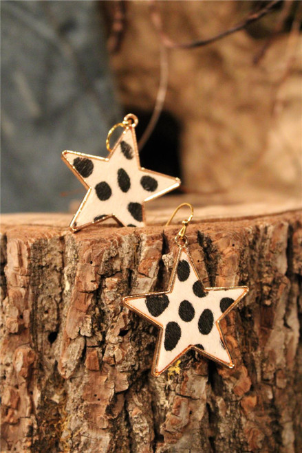 Spotted Star Earrings