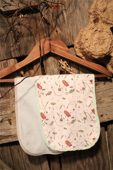 Gone Fishing Burp Cloth Set