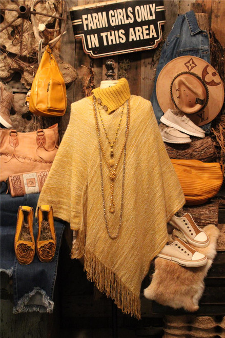 All In The Details Mustard Poncho