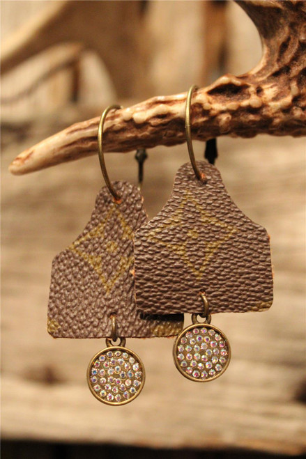 Authentic Cute Cow Tag Louis Vuitton Earrings