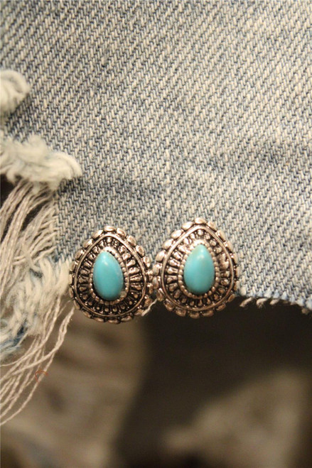 Dainty Turquoise Stud Earrings