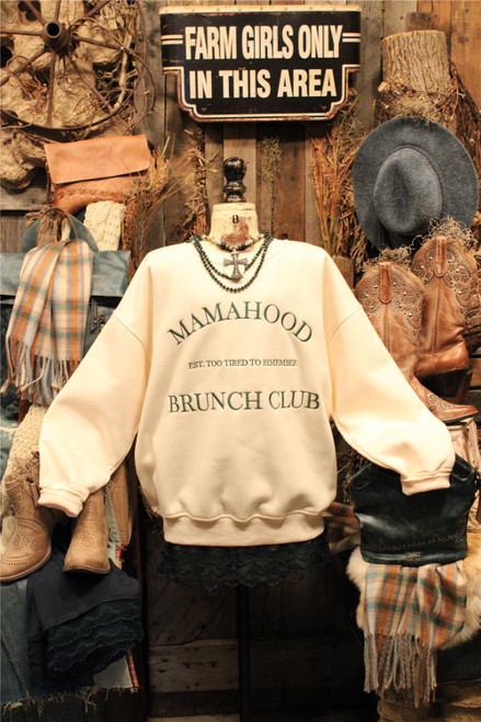 Mamahood Cream Sweatshirt