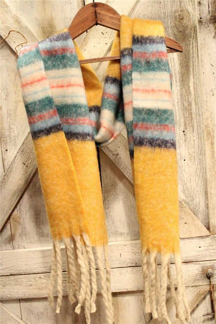 Color Waves Mustard Heavyweight Scarf