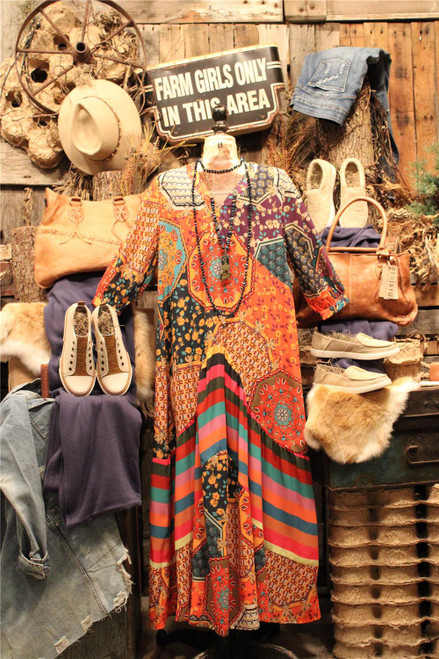 World Traveler Coral Maxi Dress