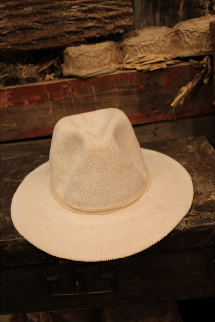 Casablanca Ivory Chenille Hat