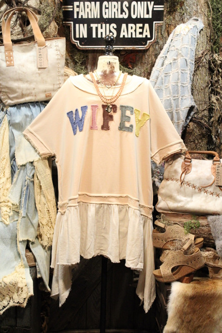 Wifey Cream Tunic Dress